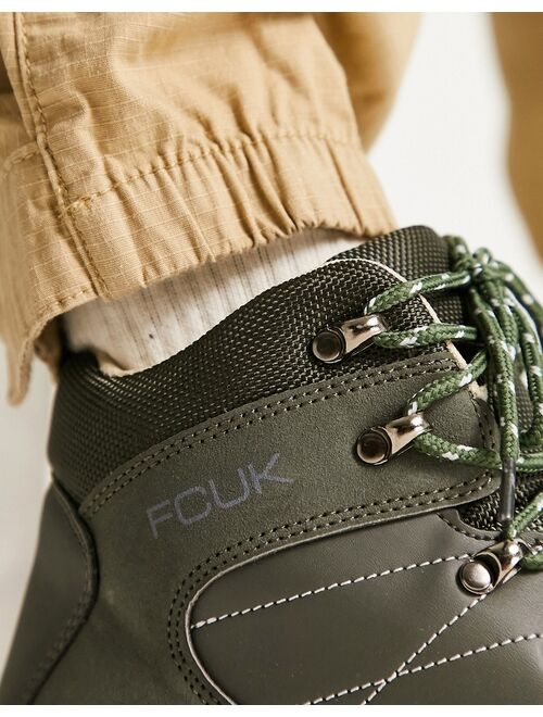 French Connection hike boots in khaki