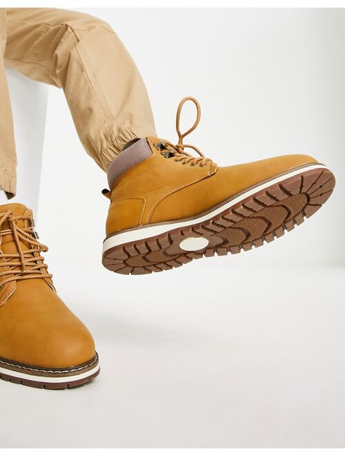 French Connection workwear outdoors boots in tan