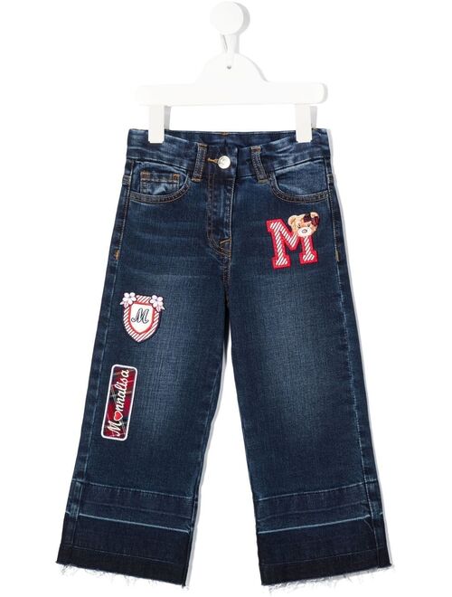 Monnalisa mid-rise wide-leg jeans