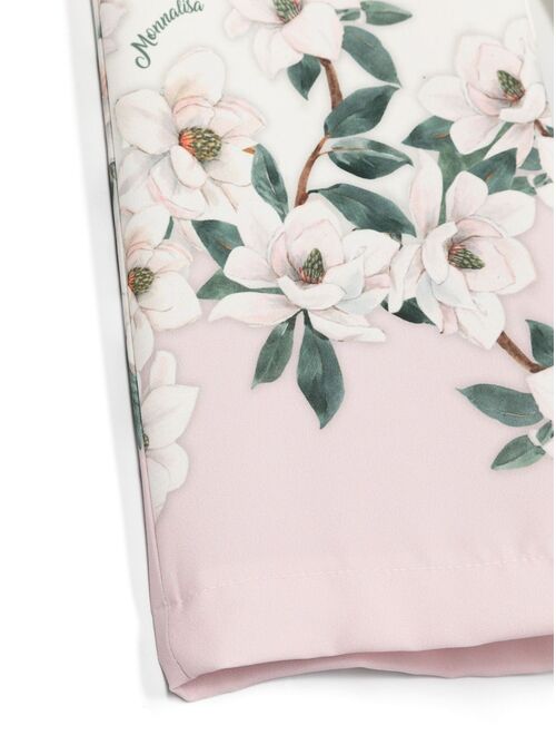 Monnalisa floral-print straight-leg trousers