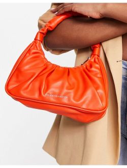 rouched grab bag in orange