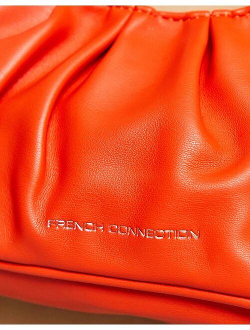 French Connection rouched grab bag in orange