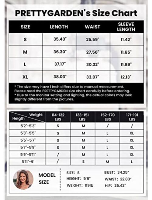 PRETTYGARDEN Women's 2023 Floral Summer Short Dress Square Neck Short Sleeve Tiered Ruffle Boho Swing Dresses