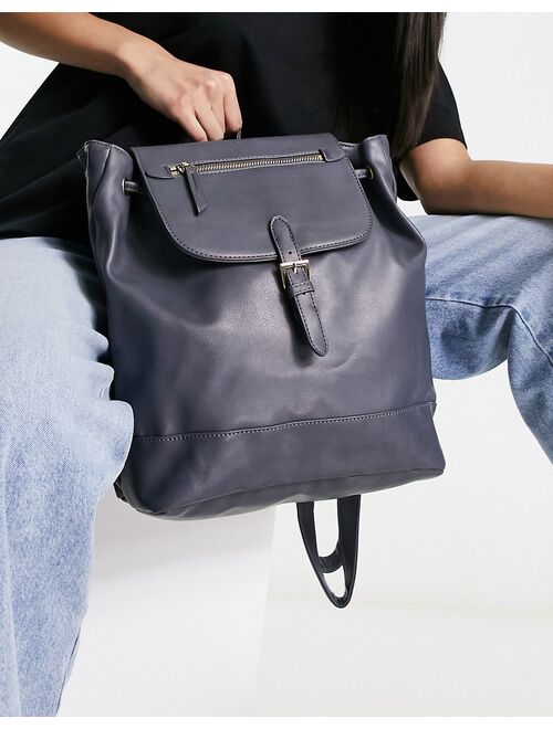 French Connection zip top backpack in gray