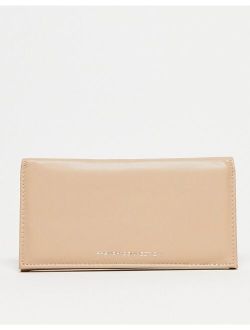 fold over long purse in taupe