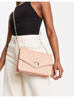 quilted crossbody bag in pink