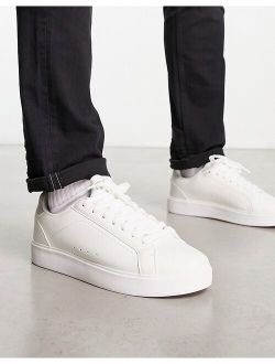 lace-up sneakers in white