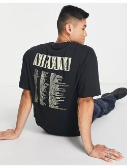 X Nirvana back print t-shirt in black
