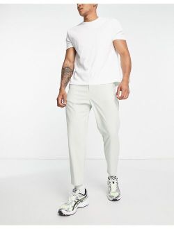 loose tailored pants in sage