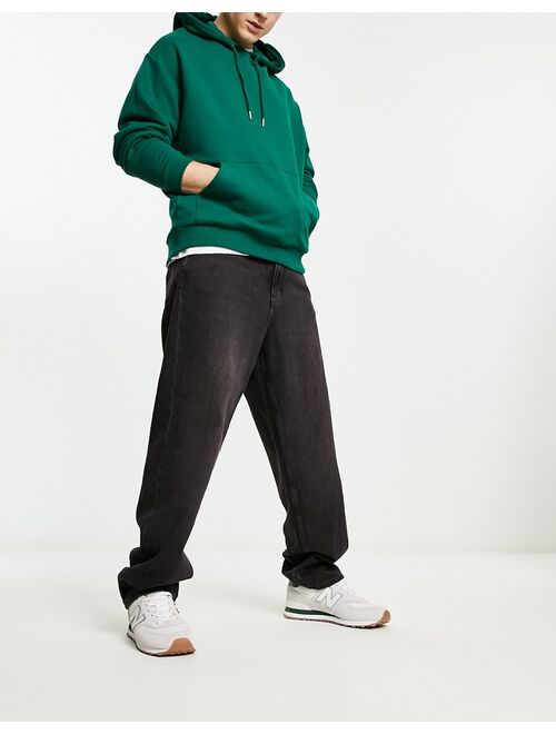 Pull&Bear baggy fit jeans in black