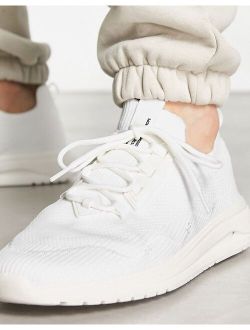 knit racer sneakers in white exclusive at ASOS