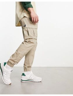 cargo pocket pants in beige