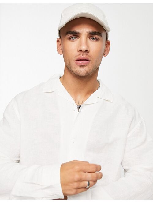 Pull&Bear work overshirt in white