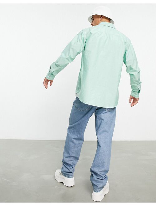Pull&Bear long sleeve shirt in mint green