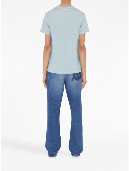 Burberry embroidered-logo cotton T-shirt
