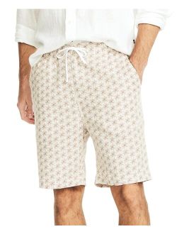 Men's Sustainably Crafted 8.5" Printed Linen Blend Cabana Shorts