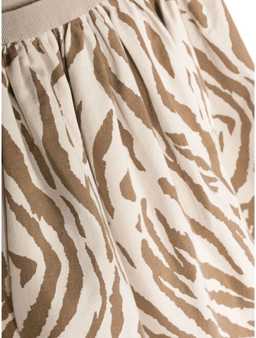 Zhoe & Tobiah tiger-print cotton skirt