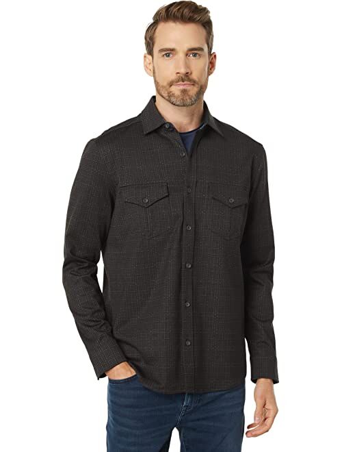 Johnston & Murphy Button Front Knit Shirt