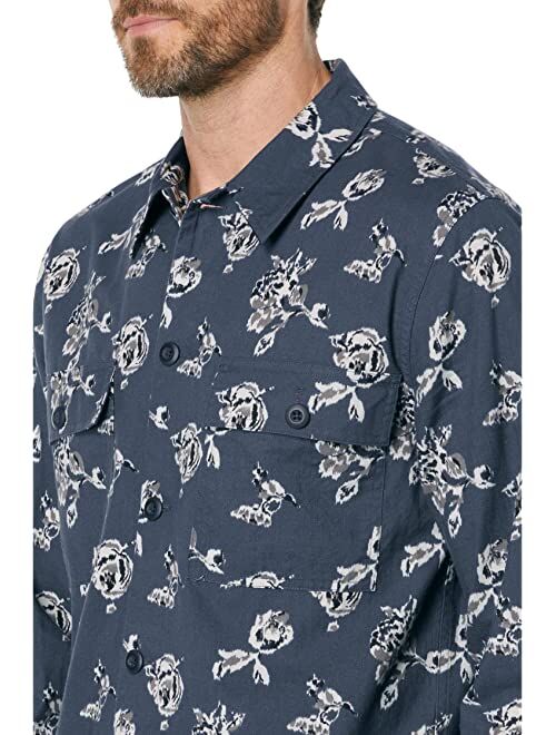 Vince Ikat Floral Print Shirt Jacket