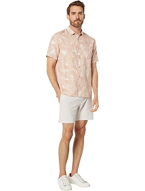 Vince Palm Print Short Sleeve