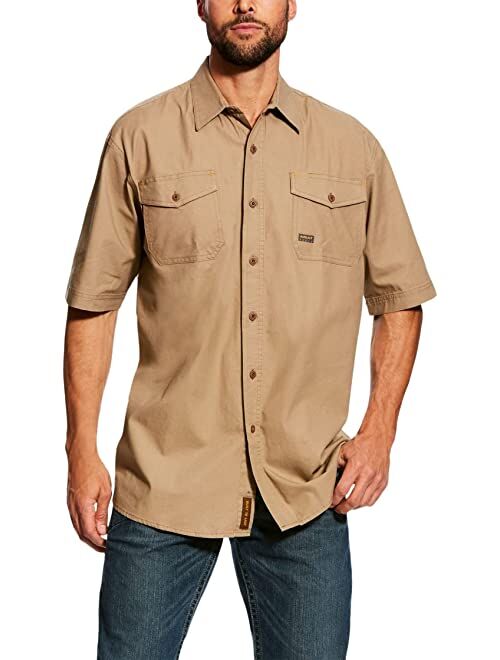 ARIAT Men's Rebar Short Sleeve Made Tough Work Shirt