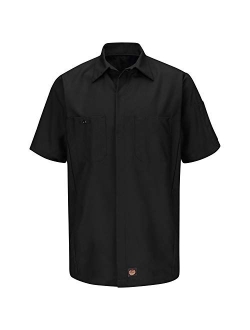 Red Kap Men's Crew Shirt, Navy/Grey, Short Sleeve X-Large Long