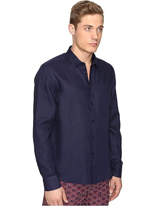 Vilebrequin Linen Long Sleeve Button Up
