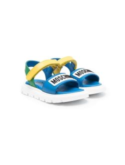Kids touch-strap leather sandals