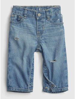 Baby 100% Organic '90s Loose Fit Jeans with Washwell