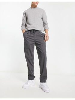 textured smart pants in gray exclusive to ASOS