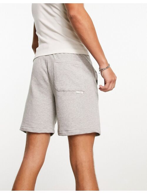 Pull&Bear basic jersey short in gray