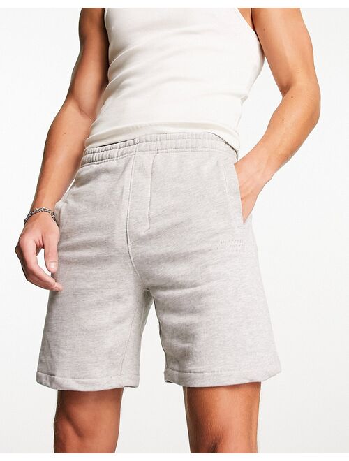 Pull&Bear basic jersey short in gray