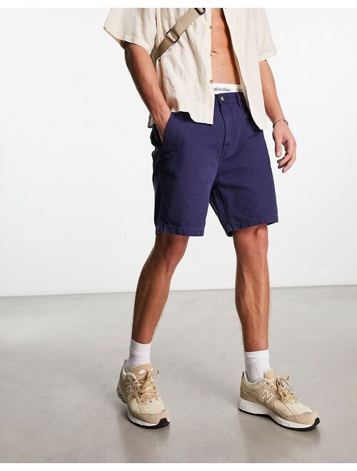 Pull&Bear canvas chinos in blue