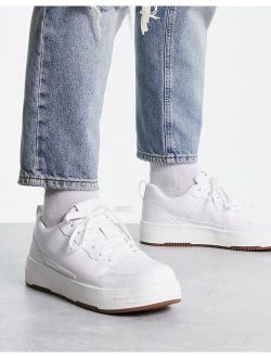 chunky lace-up sneakers in white