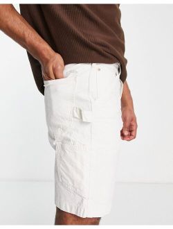 loose relaxed fit shorts in stone