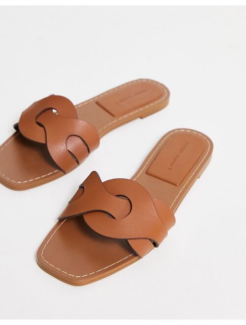 Pull&Bear braided sandal in brown