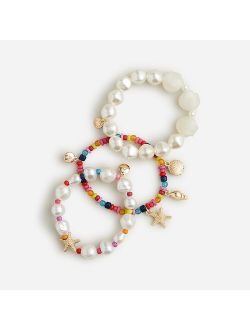 Girls' bead & shell bracelets pack