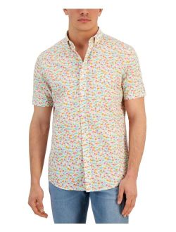 Men's Flamingo Poplin Shirt, Created for Macy's