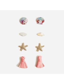 Girls' mermaid earrings pack