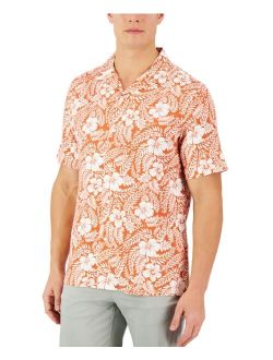 Men's Short-Sleeve Johnson Floral Silk Shirt, Created for Macy's