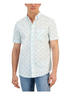Men's Tropical Leisure Poplin Shirt, Created for Macy's