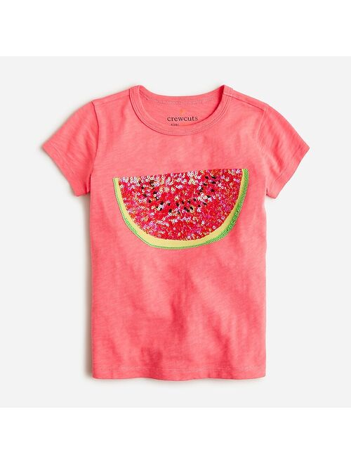 J.Crew Girls' sequin watermelon graphic T-shirt