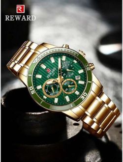 Reward Jewelry & Watches Men Triple Dial Date Quartz Watch