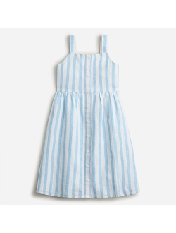 Girls' apron dress in stripe