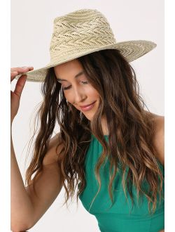 Pick a Straw Natural Woven Fedora Hat