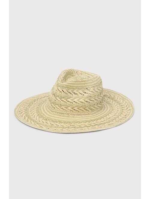 Billabong Pick a Straw Natural Woven Fedora Hat
