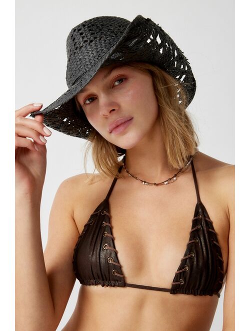 Urban Outfitters Janae Straw Cowboy Hat