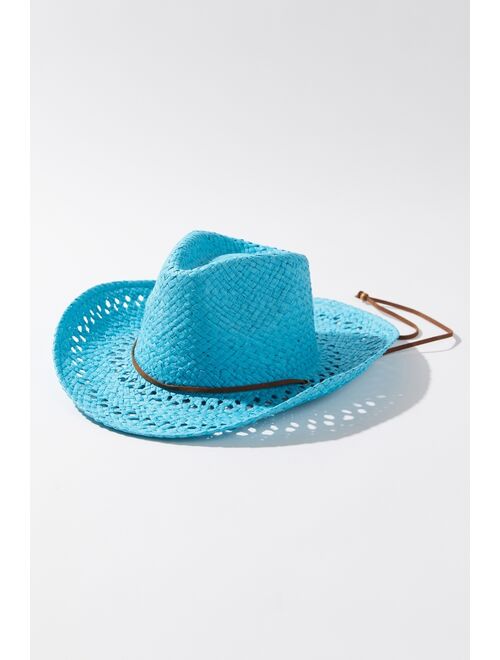 Urban Outfitters Jesse On Vacay Straw Cowboy Hat