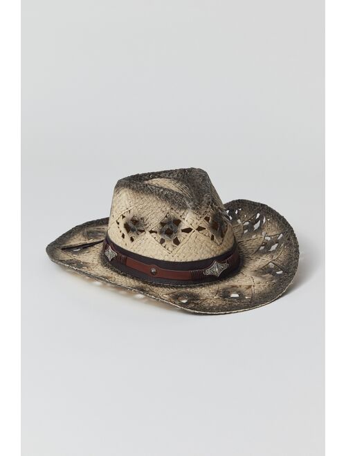 Urban Outfitters Burnished Straw Cowboy Hat