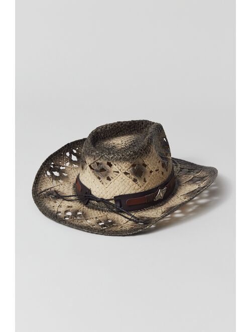 Urban Outfitters Burnished Straw Cowboy Hat